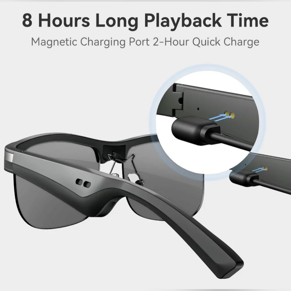 Smart Glasses, Polarized Bluetooth Sunglasses, Built-in Mic & Speakers